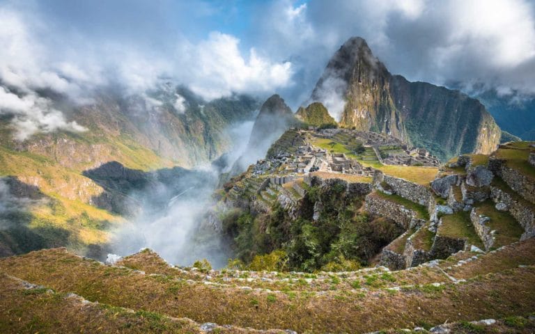 Machu Picchu cloudy