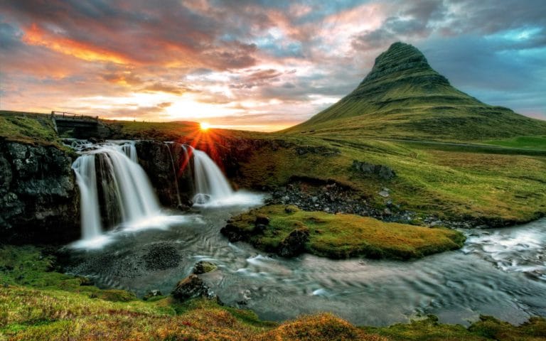 Iceland waterfall